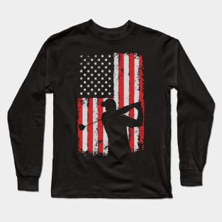 USA & Golf Flag Long Sleeve T-Shirt